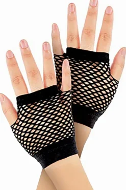 Banned Courtney Fishnet Fingerless Gloves