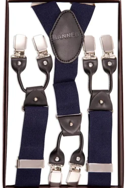 Banned Jefferson Braces Navy Blue