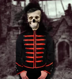 Banned Military Drummer Jacket Black/Red