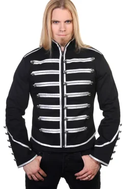 Banned Military Drummer Jacket Black/Silver