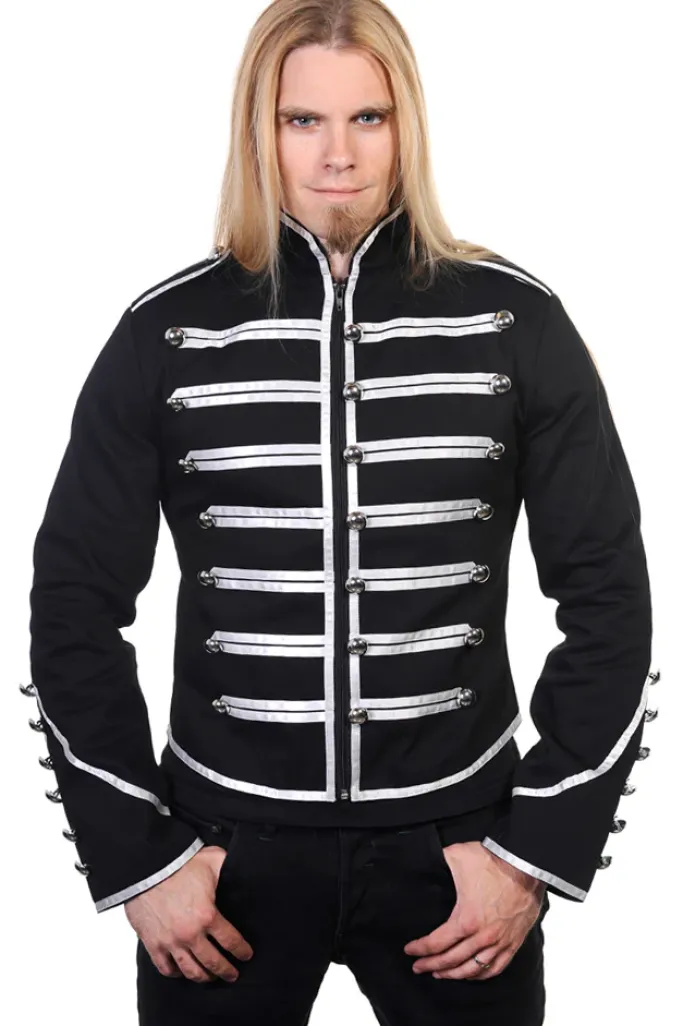 Banned Military Drummer Jacket Black/Silver