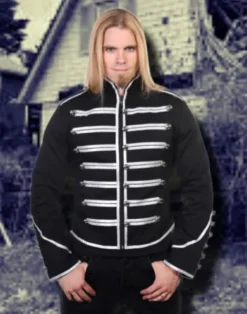 Banned Military Drummer Jacket Black/Silver