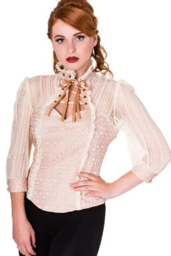 Banned Rise of Dawn Shirt Blouse Cream (S, L)