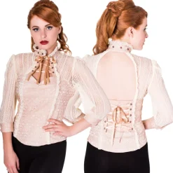 Banned Rise of Dawn Shirt Blouse Cream (S, L)