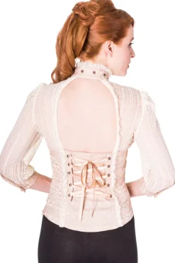 Banned Rise of Dawn Shirt Blouse Cream (S, L)