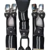 Banned Rockabilly Braces Black Grey