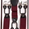 Banned Rockabilly Braces Burgundy