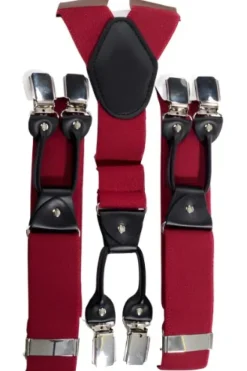 Banned Rockabilly Braces Red