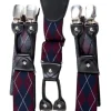 Banned Rockabilly Braces Burgundy