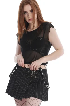 Banned Skull Slim Suspenders