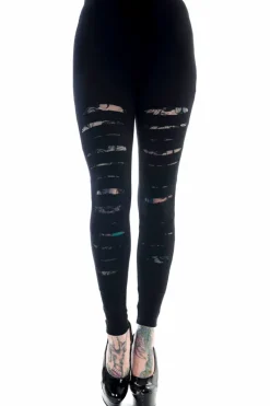 Banned Slashed Black Leggings
