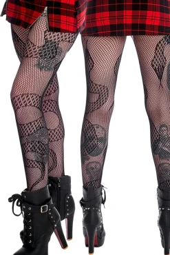 Banned Snakes Fishnet Tights