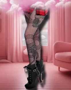 Banned Snakes Fishnet Tights