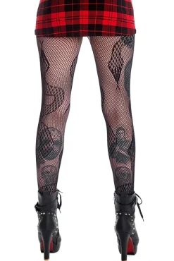 Banned Snakes Fishnet Tights