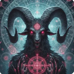 Oakhart Industries Baphomet Coaster Art046