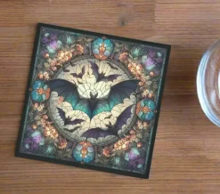 Oakhart Industries Bat Glass Coaster Set