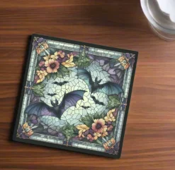 Oakhart Industries Bat Glass Coaster Set