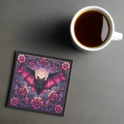 Oakhart Industries Bat Glass Coaster Set