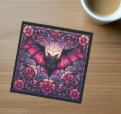 Oakhart Industries Bat Glass Coaster Set