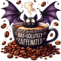 Oakhart Industries Bat Solutely Caffeinated Mug Art052