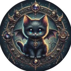 Oakhart Industries Batcat Coaster Art055