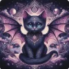 Oakhart Industries Batcat Coaster Art090