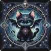 Oakhart Industries Batcat Coaster Art061