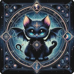 Oakhart Industries Batcat Coaster Art061