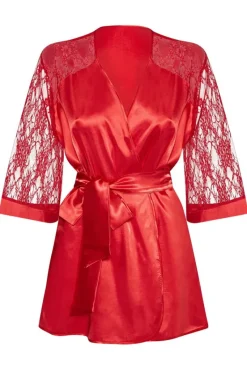 Beauty Night Marissa Peignoir Dressing Gown Red