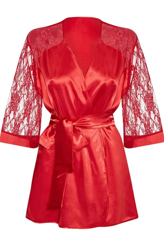 Beauty Night Marissa Peignoir Dressing Gown Red