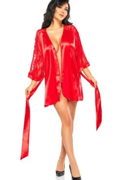 Beauty Night Marissa Peignoir Dressing Gown Red