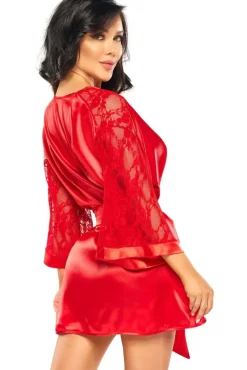 Beauty Night Marissa Peignoir Dressing Gown Red