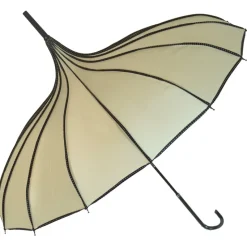 Soake Beige Ribbed Pagoda Umbrella / Ivory Parasol