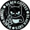Grind Black Cats, Black Magic, Black Coffee Glass Chopping Board