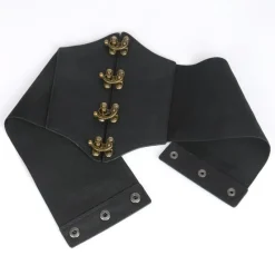 Gothic Accessories Black Corset Style Waist Belt with C-Lock Fastening
