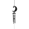 Something Different Black Crescent Moon Cutout Windchime