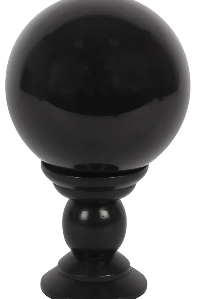 Something Different Black Crystal Ball on Stand Large