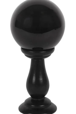 Something Different Black Crystal Ball on Stand Small