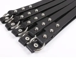 Gothic Accessories Black Faux Leather O-Ring Waist Belt