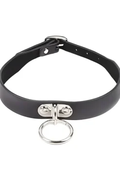 Gothic Collars Black Gothic Collar with Ring