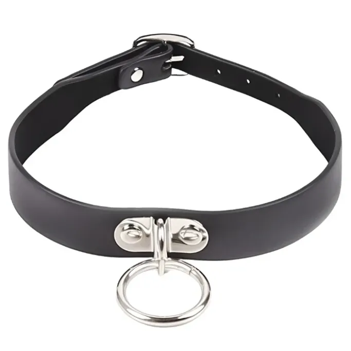 Gothic Collars Black Gothic Collar with Ring