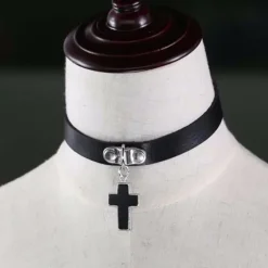 Gothic Collars Black Gothic Cross Choker