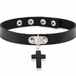 Gothic Collars Black Gothic Cross Choker