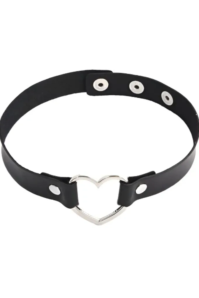 Gothic Collars Black Gothic Heart Choker