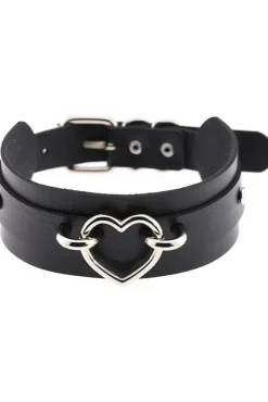 Gothic Collars Black Gothic Heart Collar