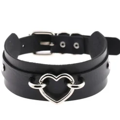 Gothic Collars Black Gothic Heart Collar
