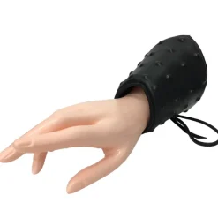 Angel Clothing Black Leather Lace Up Studded Gauntlet