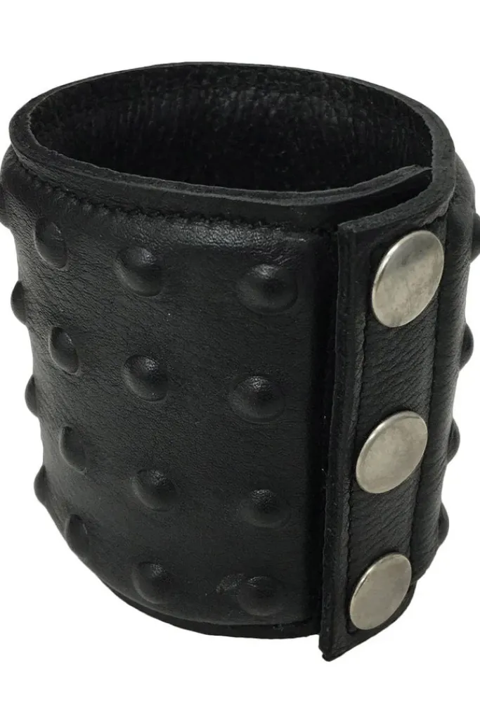 Angel Clothing Black Leather Studded Wrist Cuff