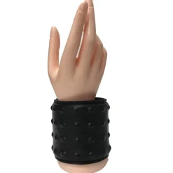 Angel Clothing Black Leather Studded Wrist Cuff