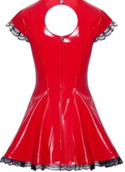 Black Level Red Vinyl Dress